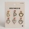 Open Heart Charm Kit Set of 6 Mixed Metal Heart Charms for DIY Jewelry